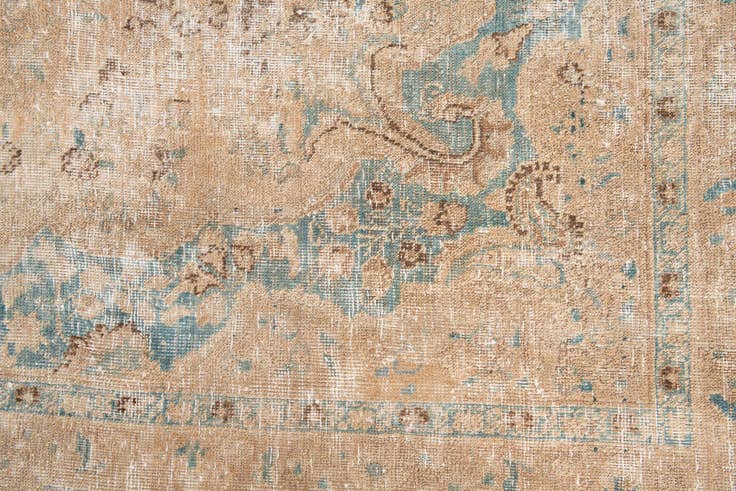 Detail image of 8' 1 x 11' Hand Knotted Ultra Vintage Persian Wool Rug