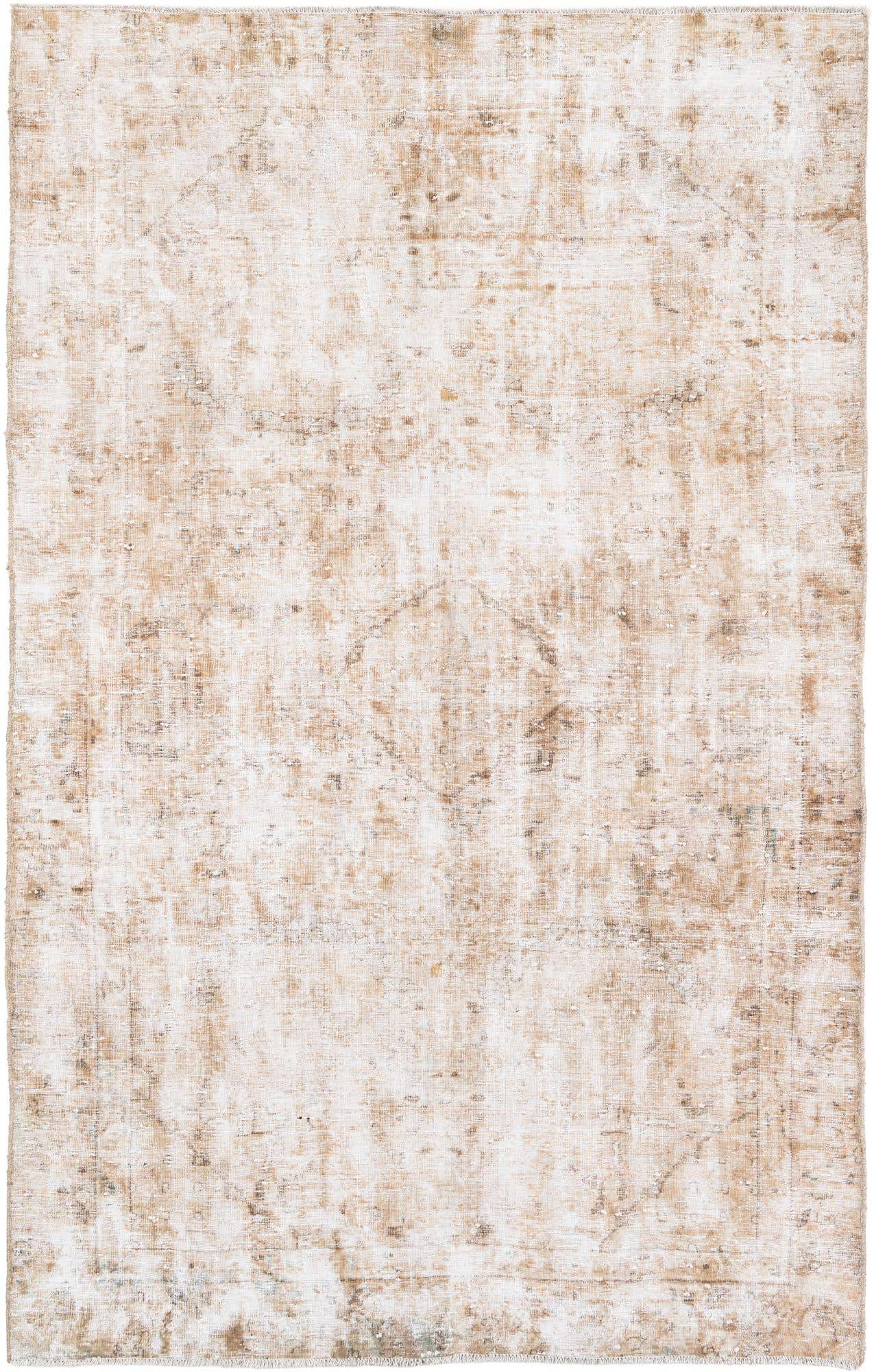 5' 7 x 8' 8 Hand Knotted Ultra Vintage Persian Wool Rug