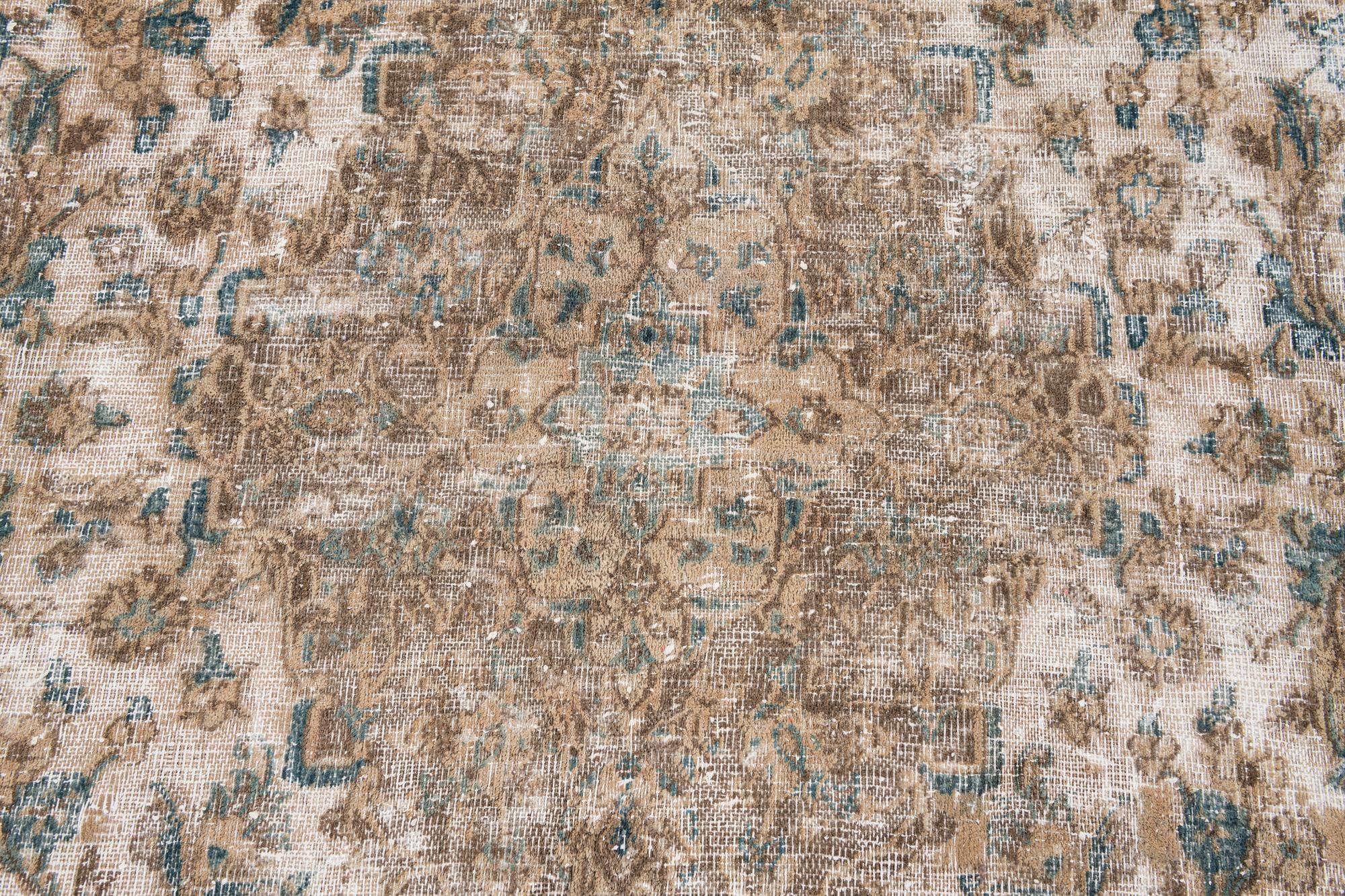 9' 5 x 11' 10 Hand Knotted Ultra Vintage Persian Wool Rug
