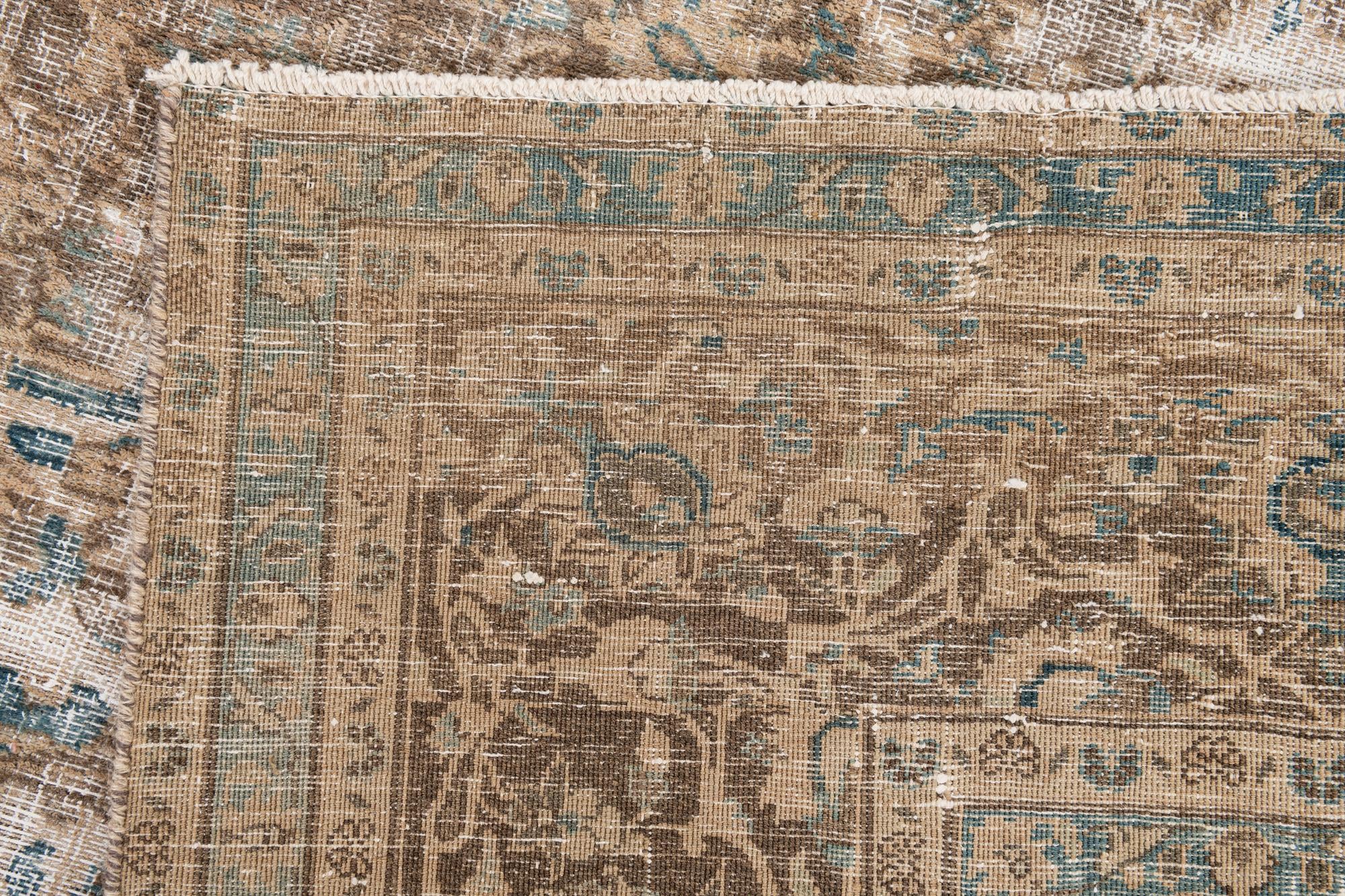 9' 5 x 11' 10 Hand Knotted Ultra Vintage Persian Wool Rug