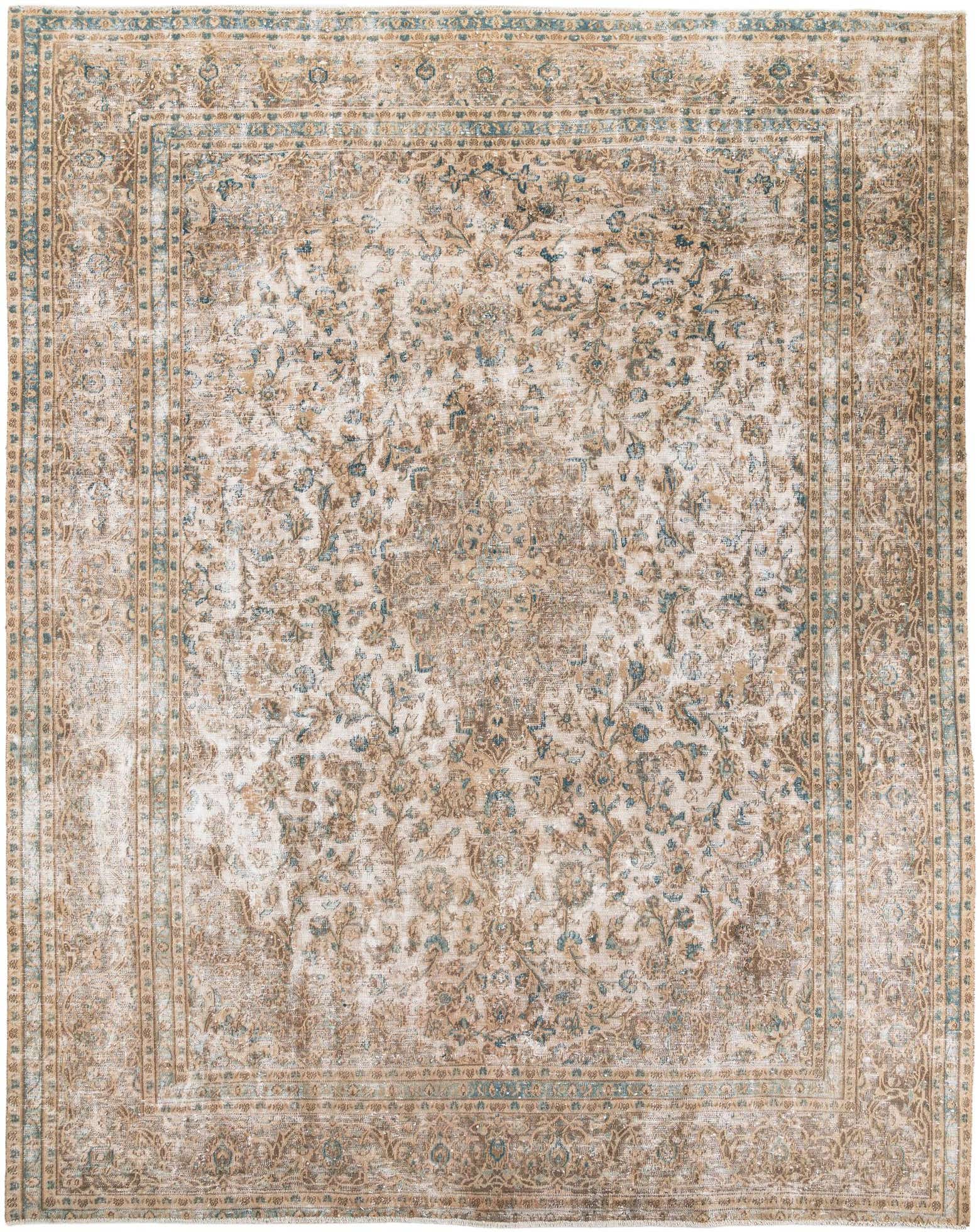 9' 5 x 11' 10 Hand Knotted Ultra Vintage Persian Wool Rug