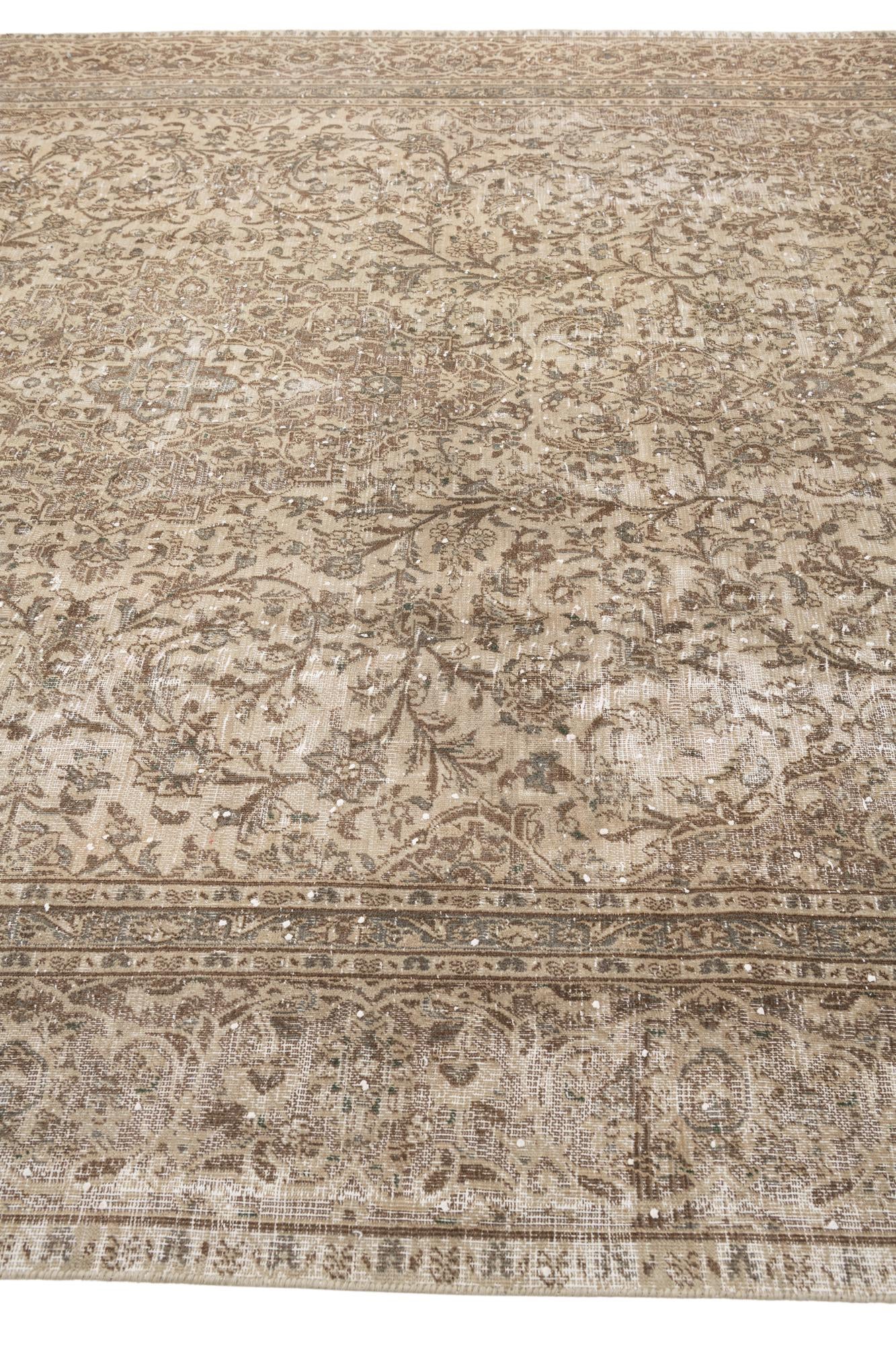 8' 6 x 11' 6 Hand Knotted Ultra Vintage Persian Wool Rug