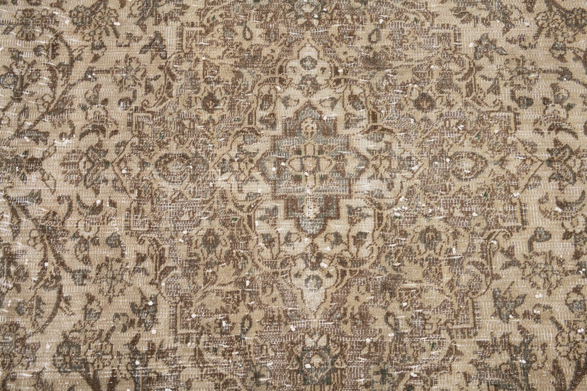 8' 6 x 11' 6 Hand Knotted Ultra Vintage Persian Wool Rug