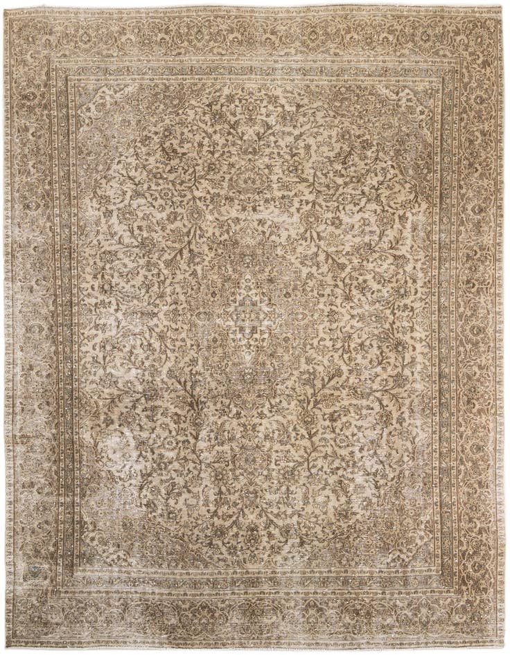Detail image of 8' 6 x 11' 6 Hand Knotted Ultra Vintage Persian Wool Rug