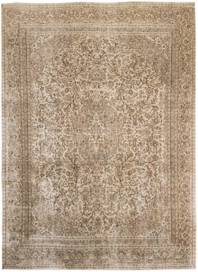 Detail image of 8' 6 x 11' 6 Hand Knotted Ultra Vintage Persian Wool Rug