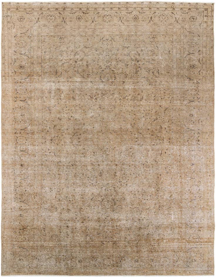 Detail image of 9' 4 x 13' 6 Hand Knotted Ultra Vintage Persian Wool Rug