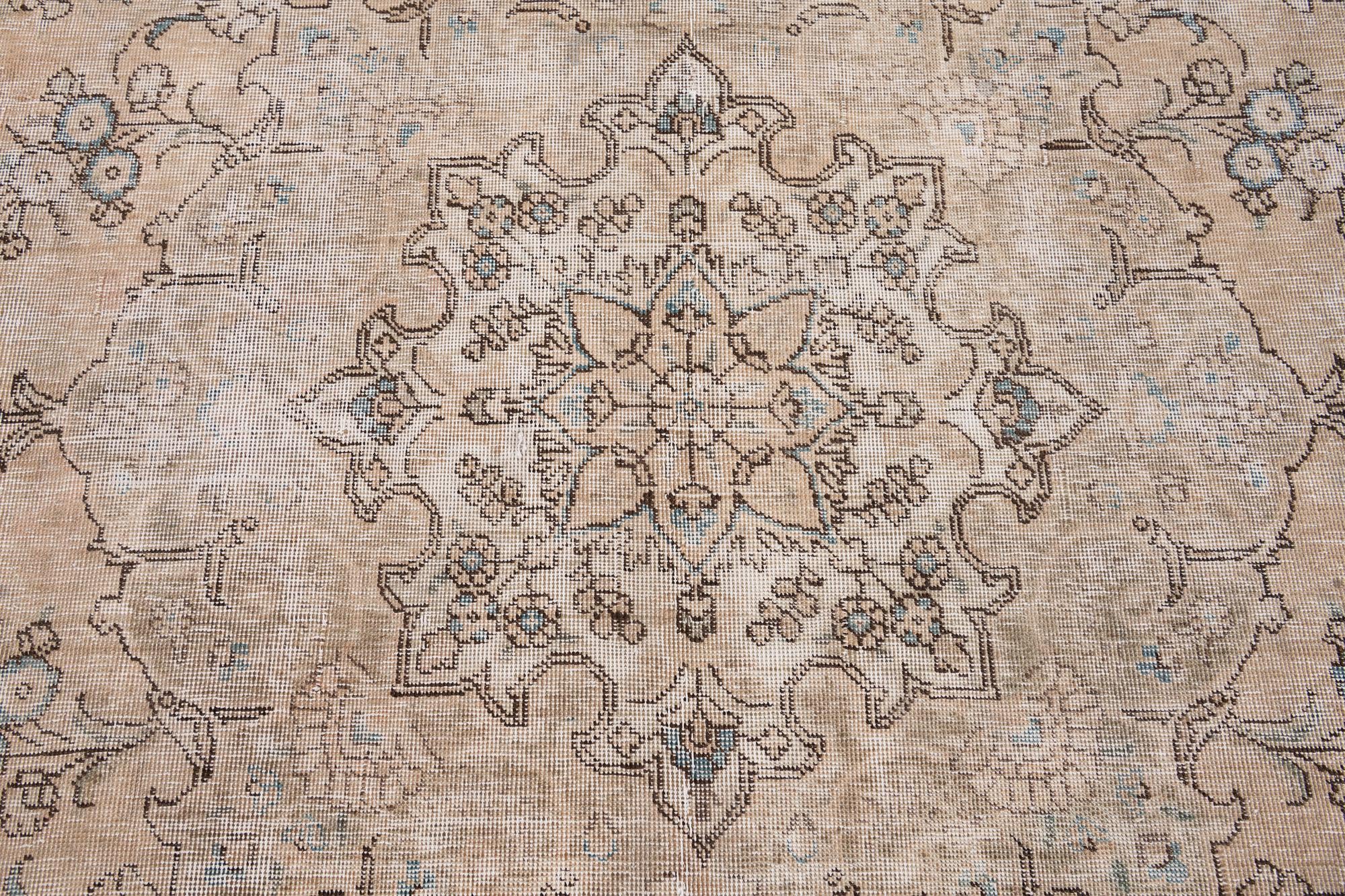 10' x 12' 1 Hand Knotted Ultra Vintage Persian Wool Rug