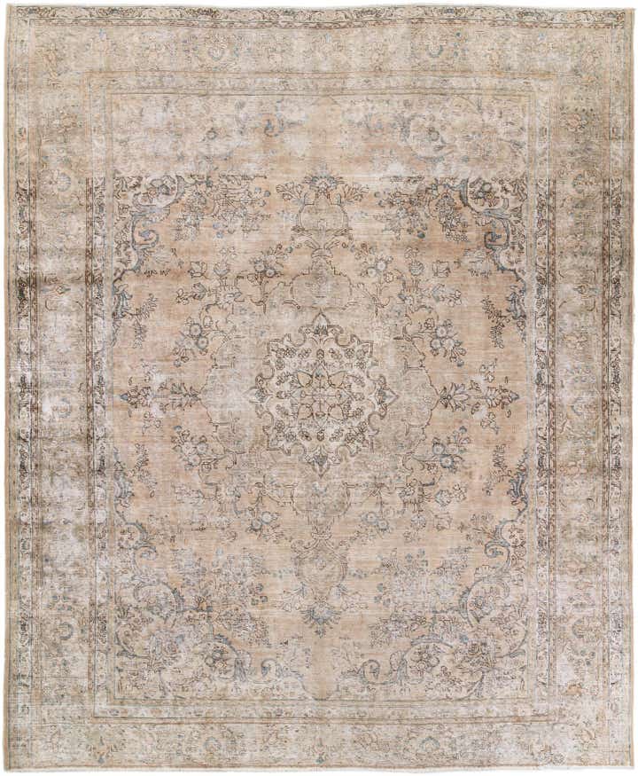 10' x 12' 1 Hand Knotted Ultra Vintage Persian Wool Rug