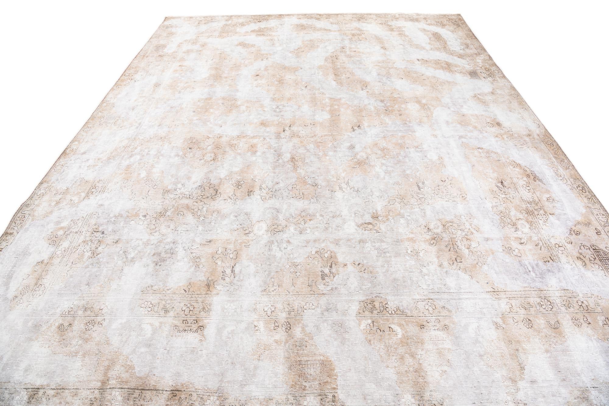 9' 3 x 12' 2 Hand Knotted Ultra Vintage Persian Wool Rug