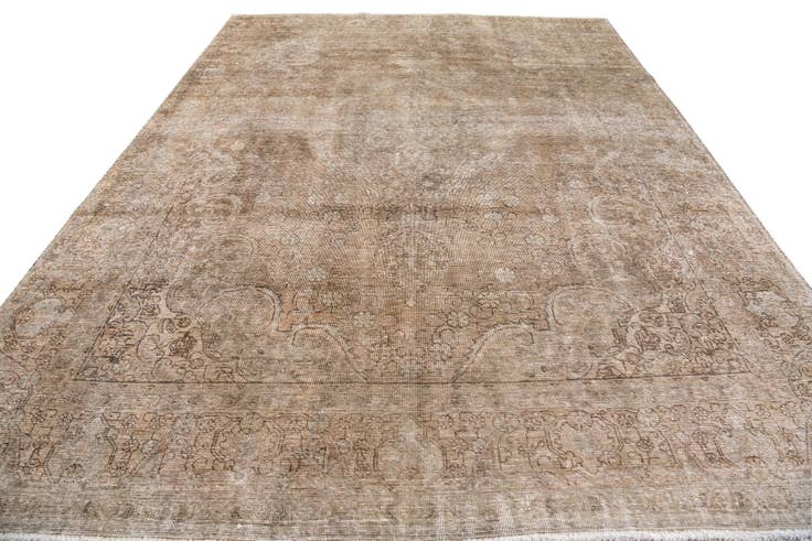 Detail image of 9' 1 x 12' 2 Hand Knotted Ultra Vintage Persian Wool Rug