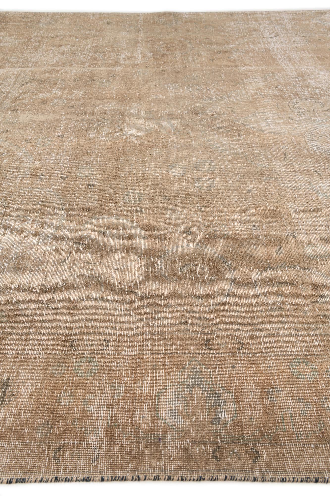 9' 1 x 12' 2 Hand Knotted Ultra Vintage Persian Wool Rug