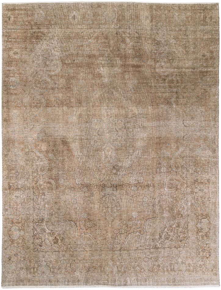 Detail image of 9' 1 x 12' 2 Hand Knotted Ultra Vintage Persian Wool Rug