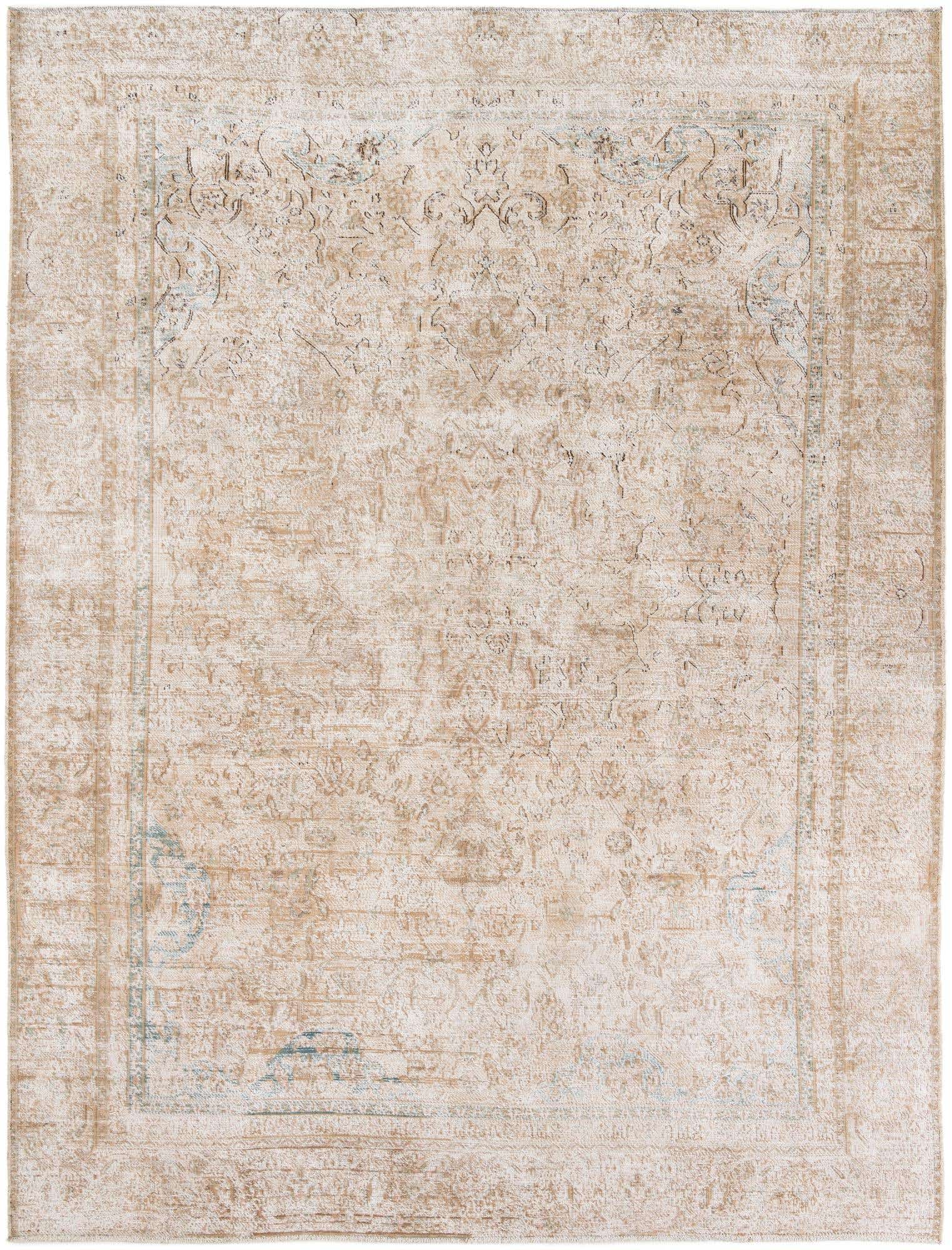 8' 7 x 11' 4 Hand Knotted Ultra Vintage Persian Wool Rug
