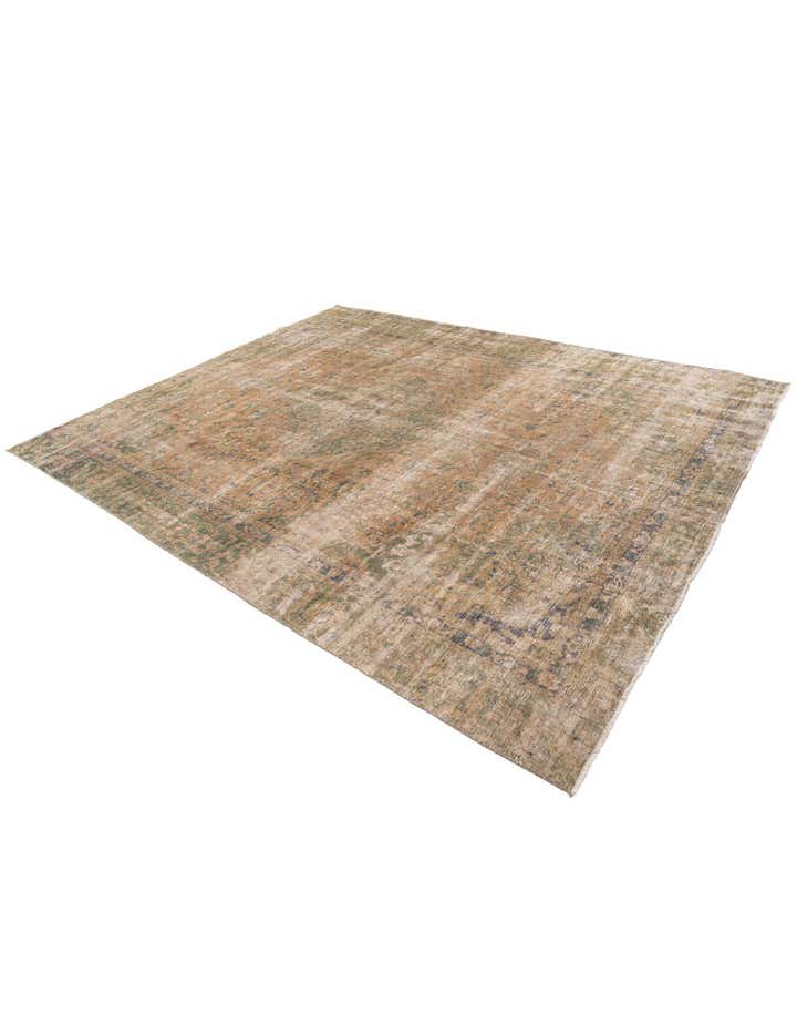 8' 10 x 10' 10 Hand Knotted Ultra Vintage Persian Wool Rug