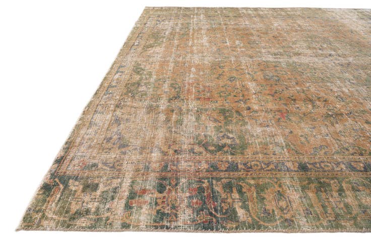 Detail image of 8' 10 x 10' 10 Hand Knotted Ultra Vintage Persian Wool Rug