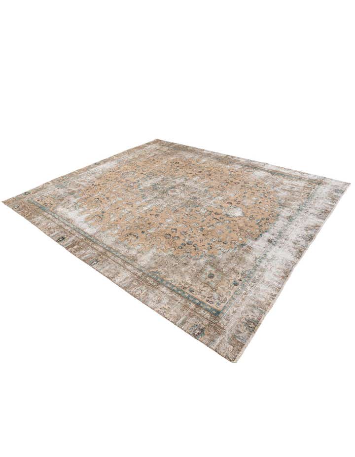 255cm x 295cm Hand Knotted Ultra Vintage Persian Wool Rug