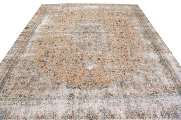 255cm x 295cm Hand Knotted Ultra Vintage Persian Wool Rug