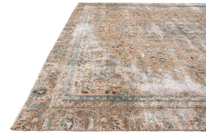 255cm x 295cm Hand Knotted Ultra Vintage Persian Wool Rug