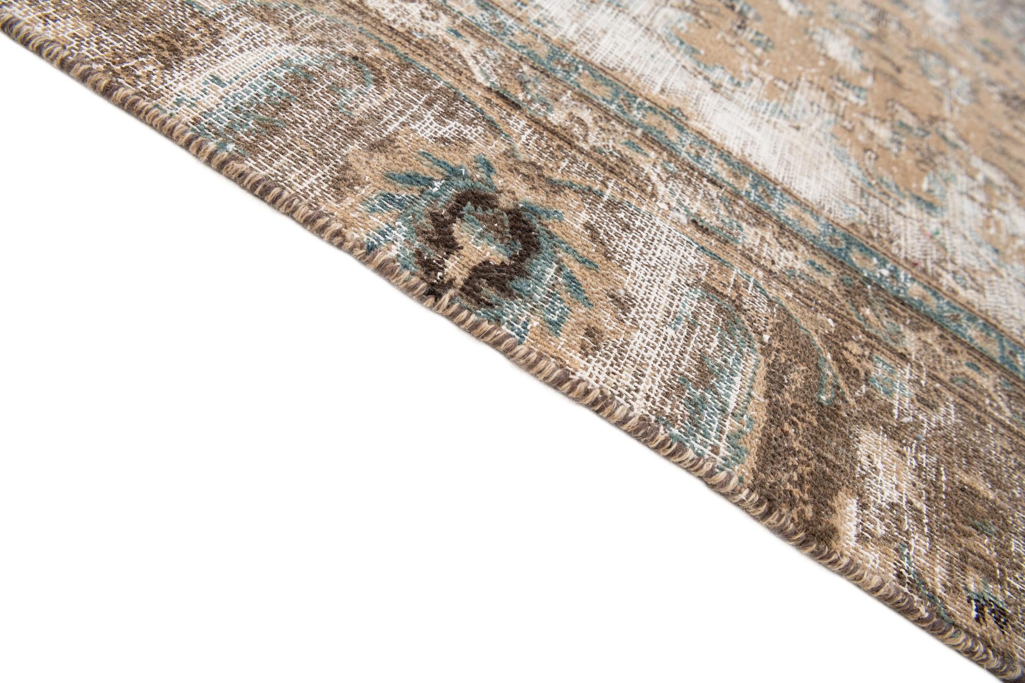255cm x 295cm Hand Knotted Ultra Vintage Persian Wool Rug