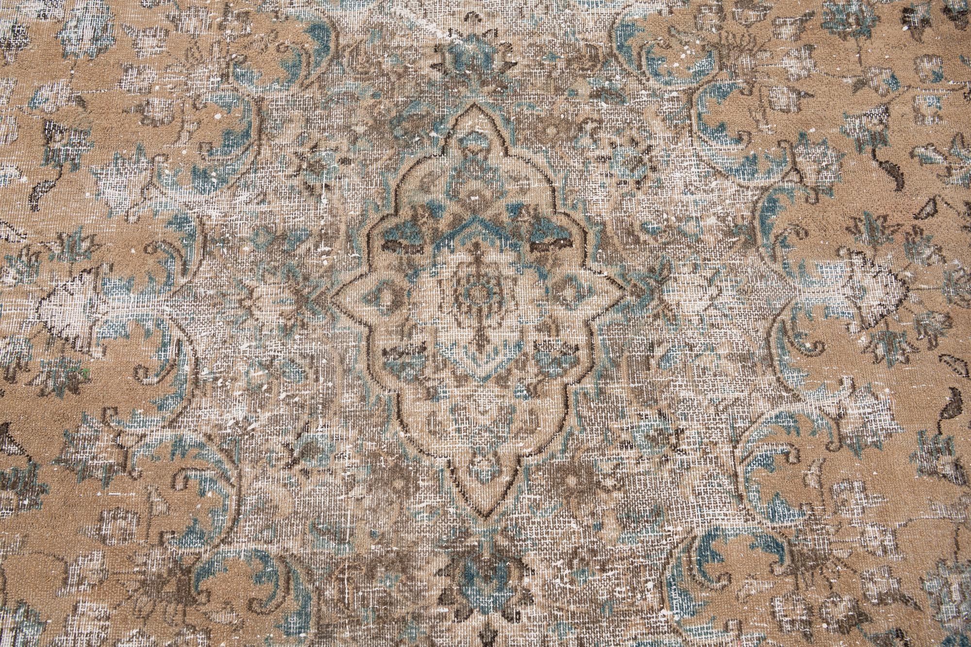 255cm x 295cm Hand Knotted Ultra Vintage Persian Wool Rug