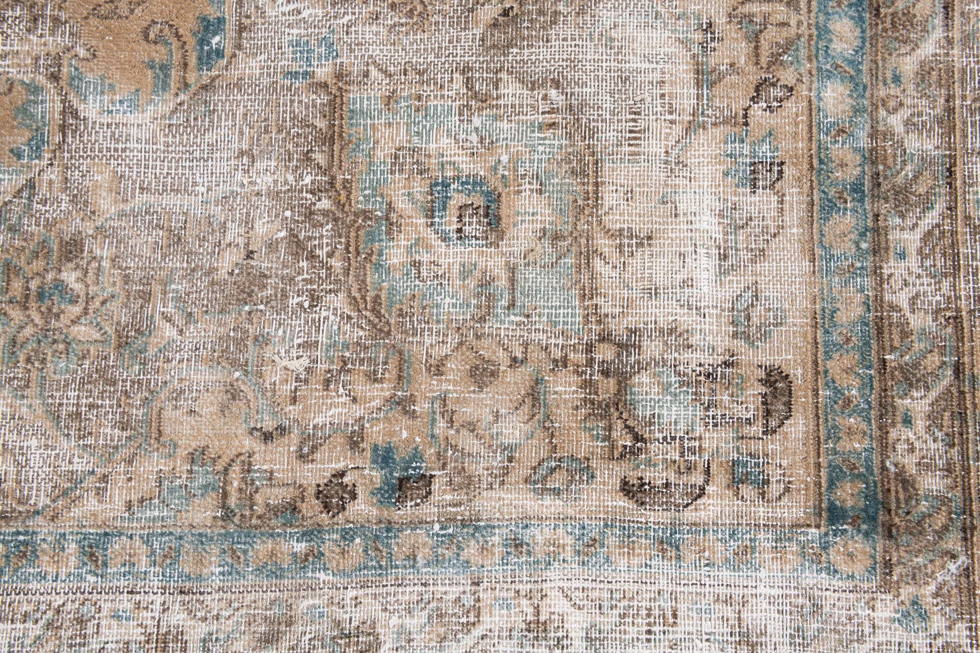 255cm x 295cm Hand Knotted Ultra Vintage Persian Wool Rug