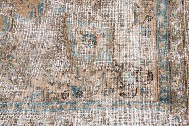 255cm x 295cm Hand Knotted Ultra Vintage Persian Wool Rug