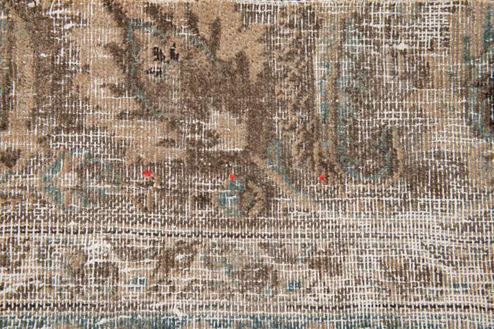 255cm x 295cm Hand Knotted Ultra Vintage Persian Wool Rug