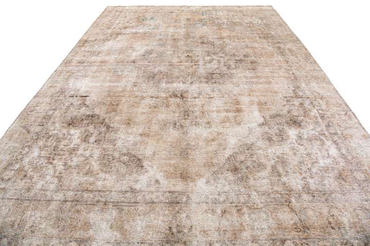 9' x 12' 6 Hand Knotted Ultra Vintage Persian Wool Rug