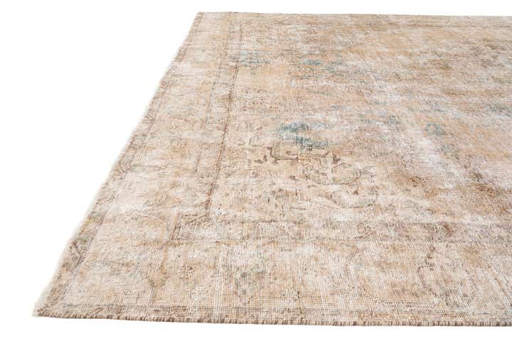 9' x 12' 6 Hand Knotted Ultra Vintage Persian Wool Rug