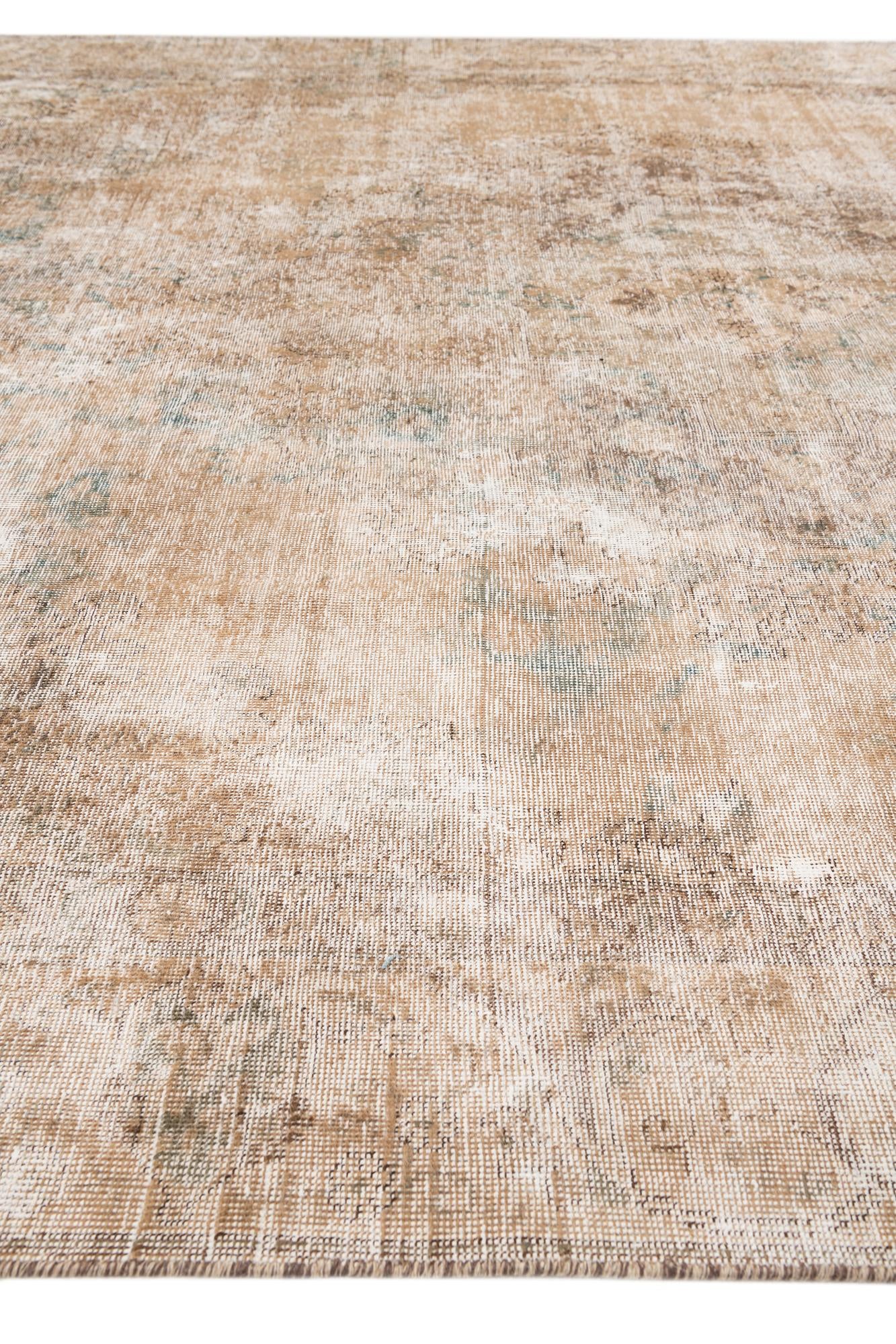 9' x 12' 6 Hand Knotted Ultra Vintage Persian Wool Rug