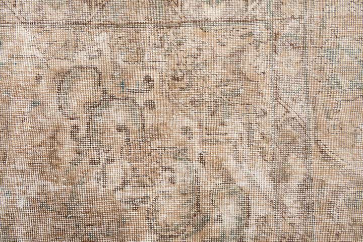 9' x 12' 6 Hand Knotted Ultra Vintage Persian Wool Rug