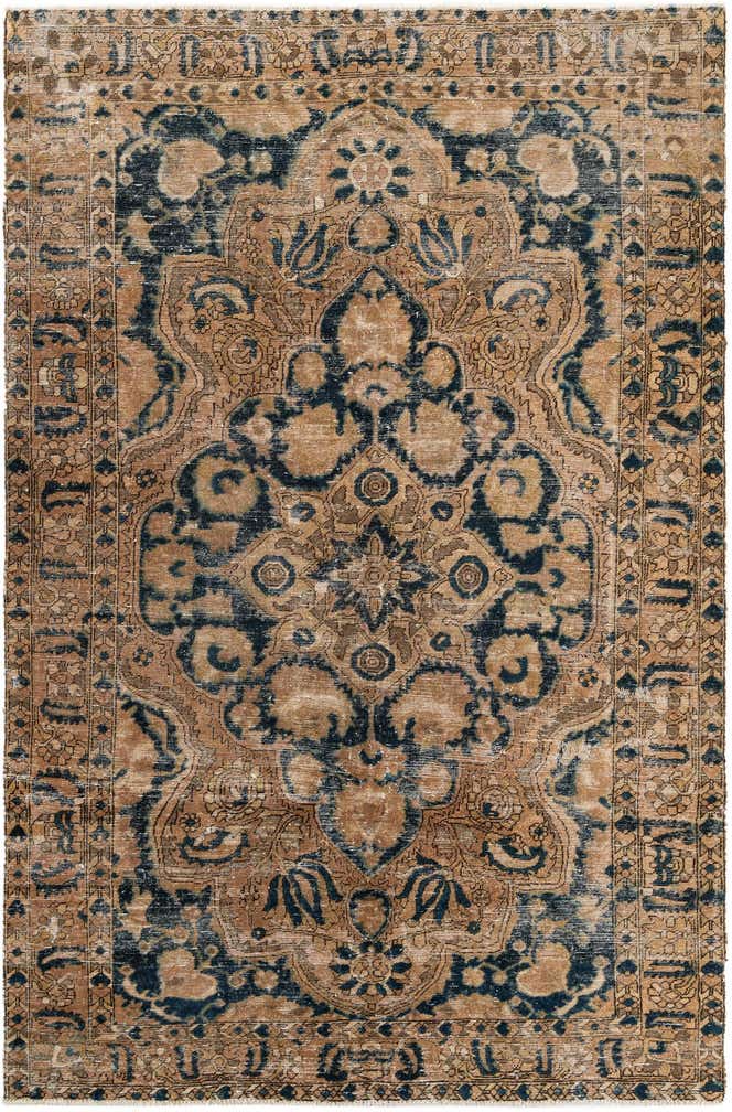 6' 9 x 10' Hand Knotted Ultra Vintage Persian Wool Rug