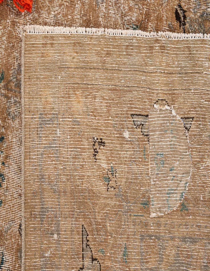 Detail image of 7' 8 x 11'  Hand Knotted Ultra Vintage Persian Wool Rug