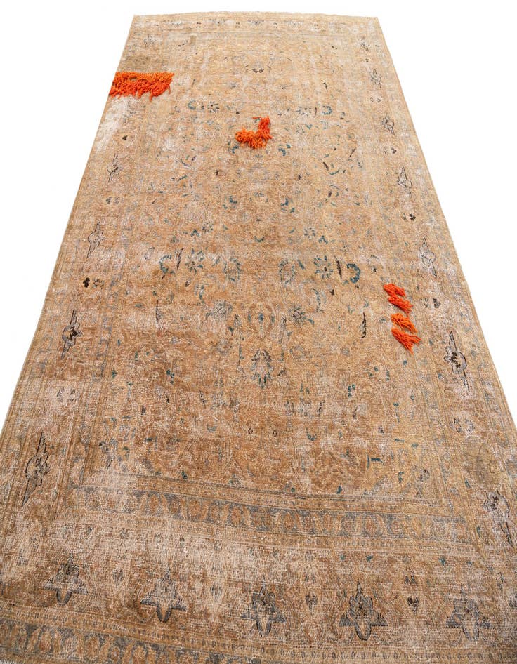 Detail image of 7' 8 x 11'  Hand Knotted Ultra Vintage Persian Wool Rug