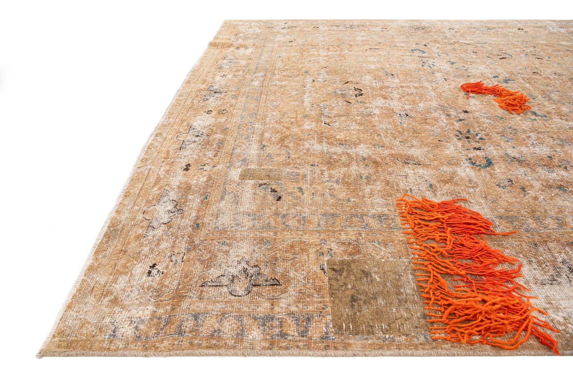 7' 8 x 11' Hand Knotted Ultra Vintage Persian Wool Rug