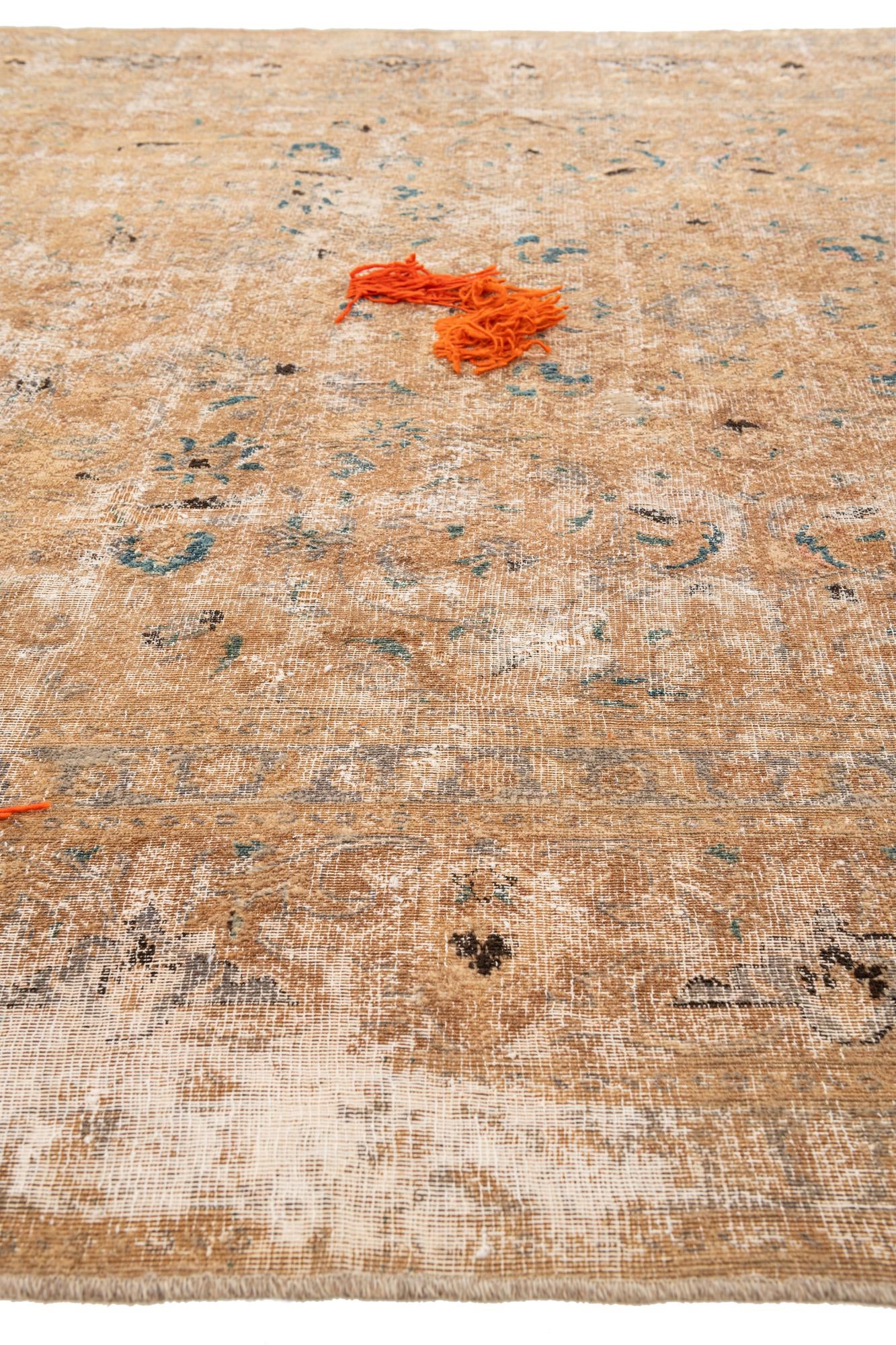 7' 8 x 11' Hand Knotted Ultra Vintage Persian Wool Rug