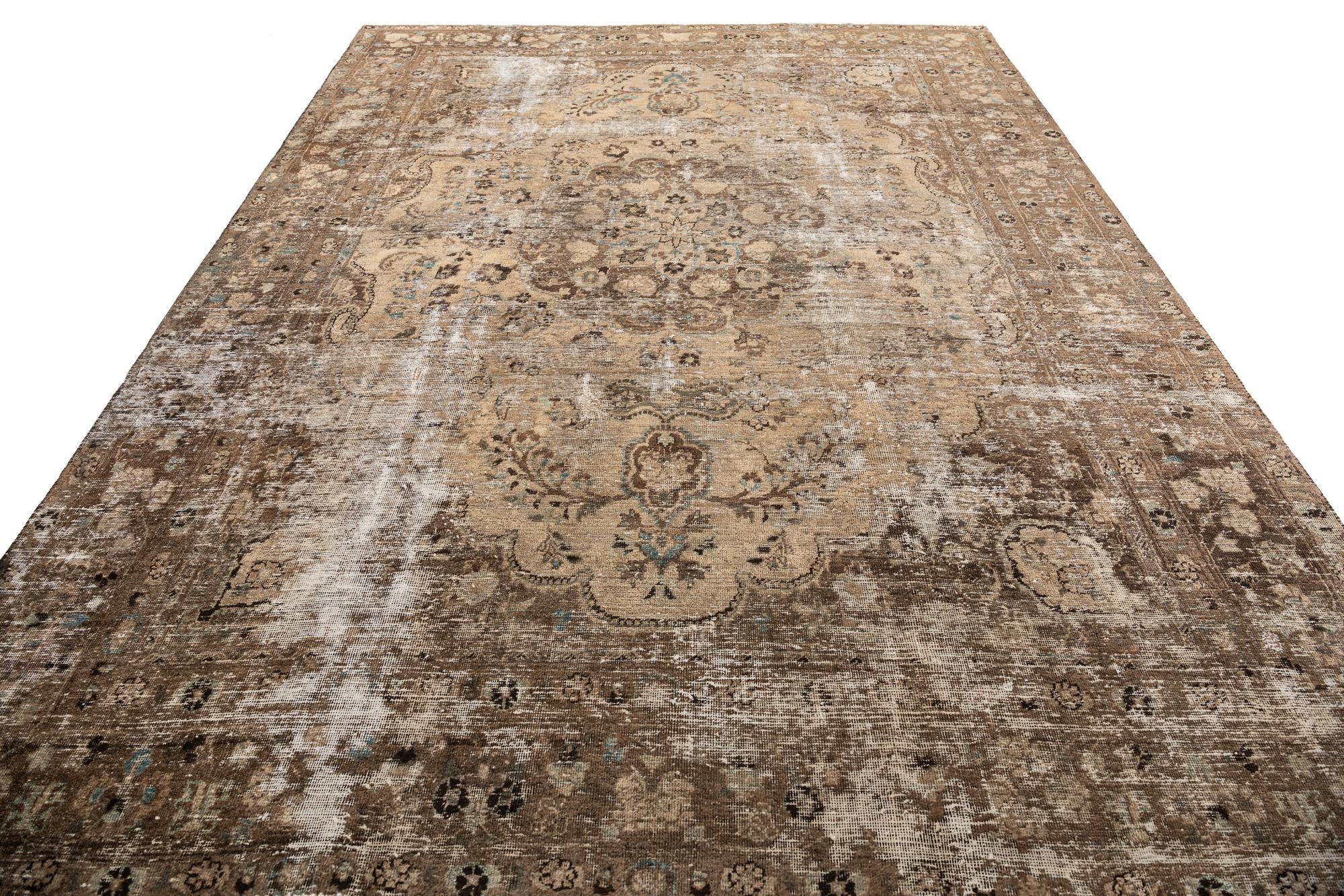 8' 1 x 11' 4 Hand Knotted Ultra Vintage Persian Wool Rug
