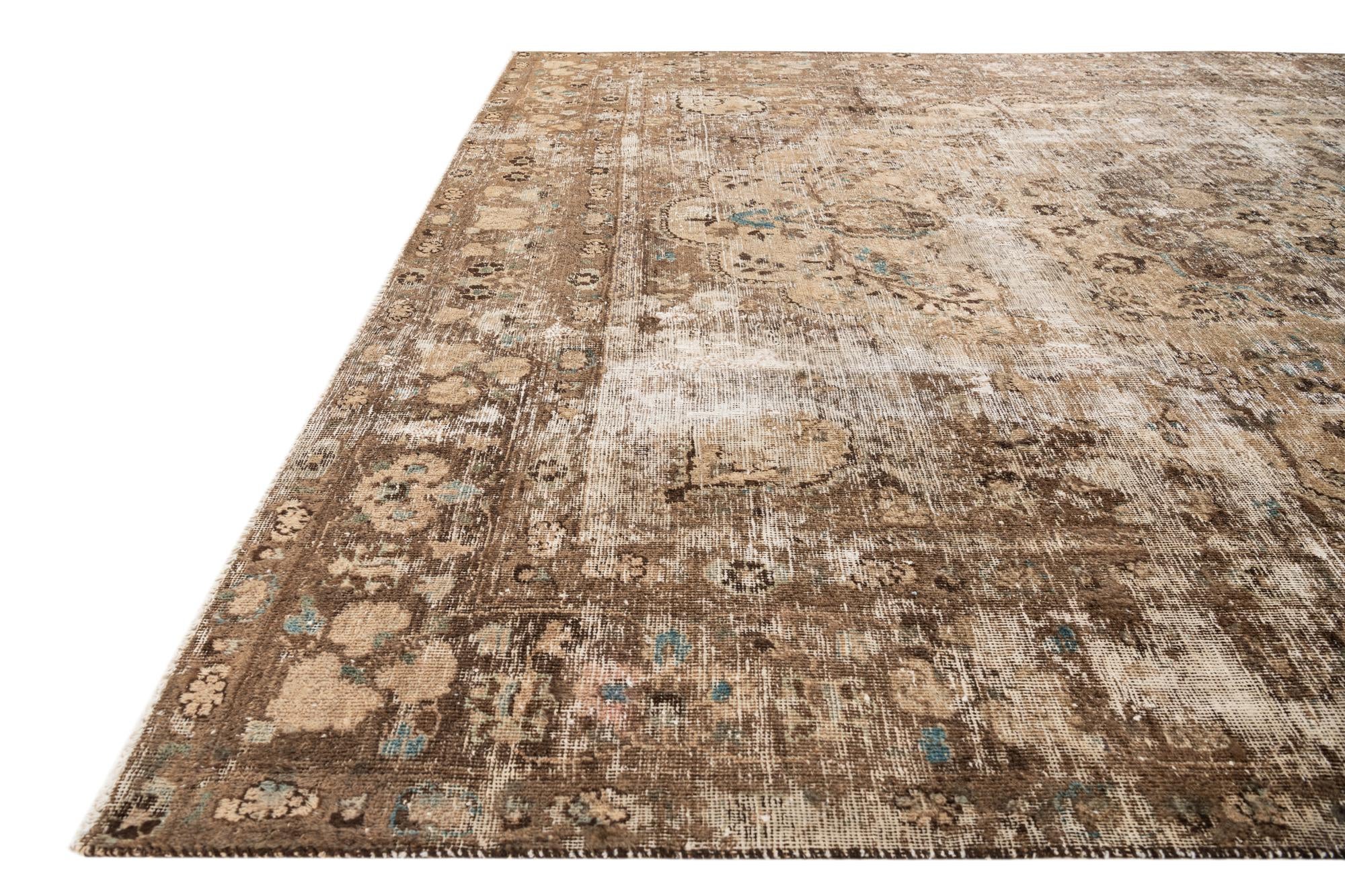 8' 1 x 11' 4 Hand Knotted Ultra Vintage Persian Wool Rug