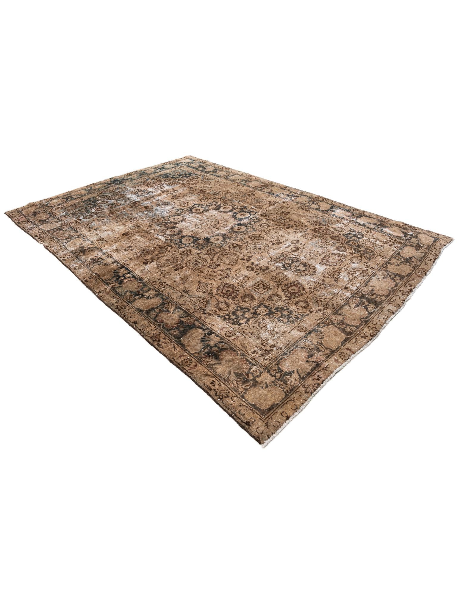 6' 8 x 9' 7 Hand Knotted Ultra Vintage Persian Wool Rug