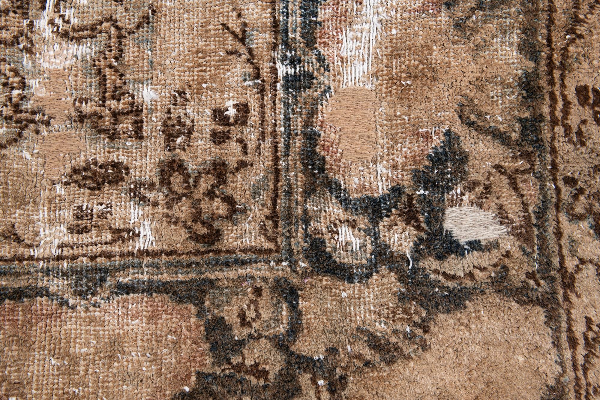 6' 8 x 9' 7 Hand Knotted Ultra Vintage Persian Wool Rug