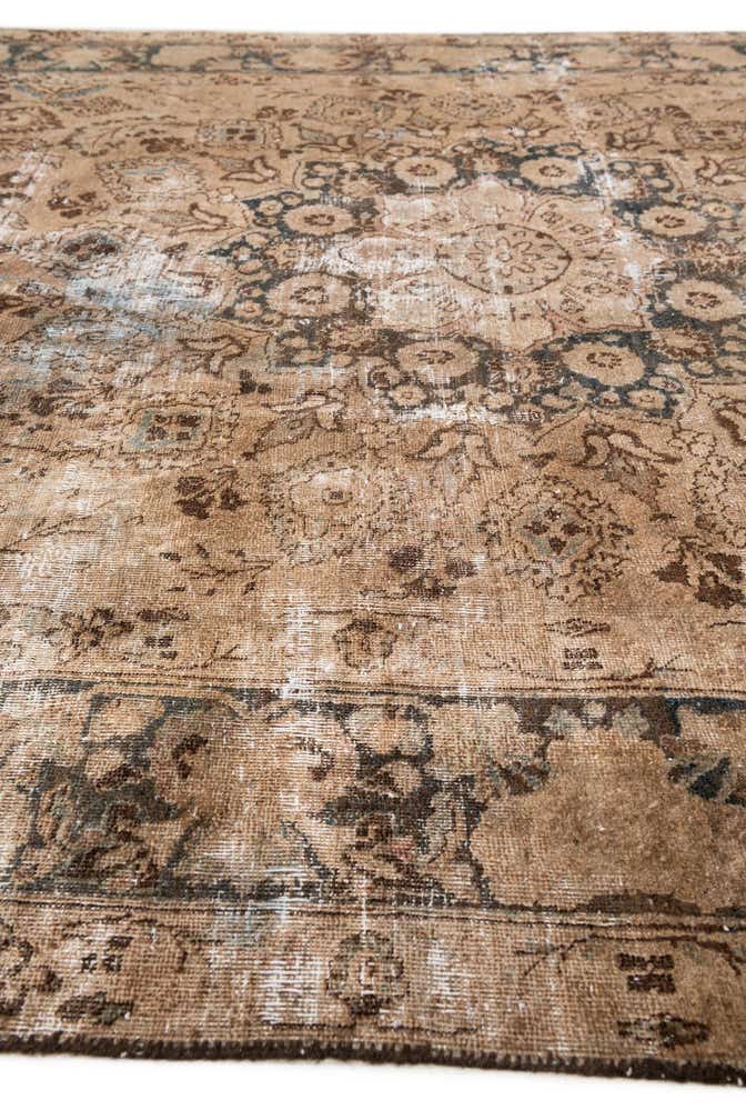 6' 8 x 9' 7 Hand Knotted Ultra Vintage Persian Wool Rug