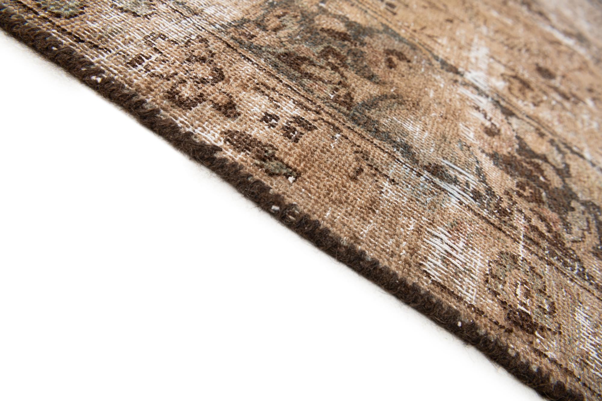 6' 8 x 9' 7 Hand Knotted Ultra Vintage Persian Wool Rug