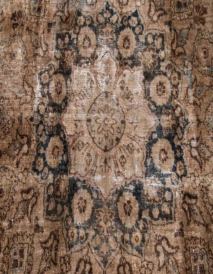 Detail image of 6' 8 x 9' 7  Hand Knotted Ultra Vintage Persian Wool Rug