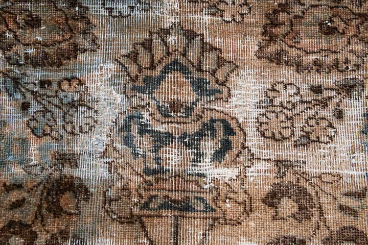 6' 8 x 9' 7 Hand Knotted Ultra Vintage Persian Wool Rug