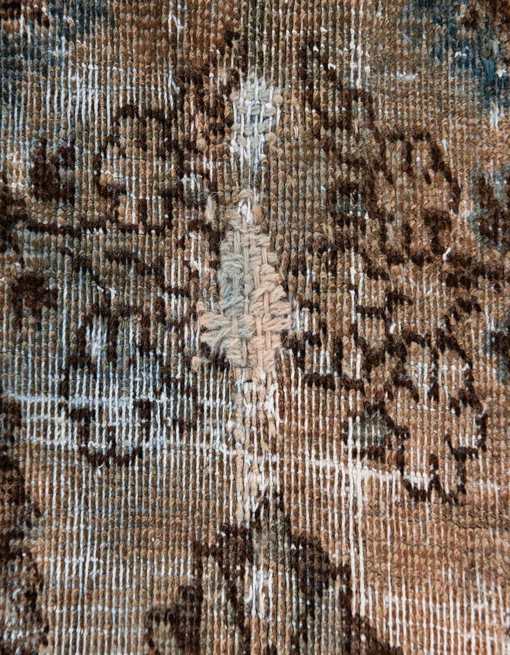 Detail image of 6' 8 x 9' 7  Hand Knotted Ultra Vintage Persian Wool Rug