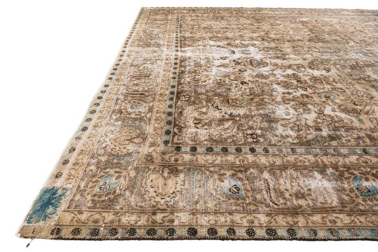 Detail image of 9' 5 x 12' 3 Hand Knotted Ultra Vintage Persian Wool Rug