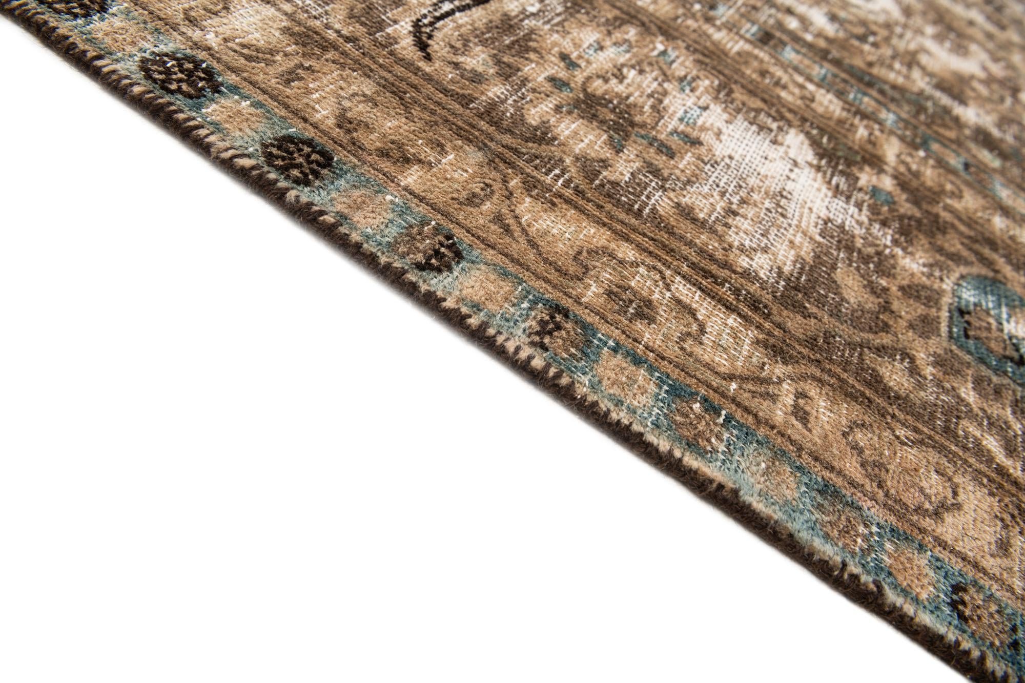9' 5 x 12' 3 Hand Knotted Ultra Vintage Persian Wool Rug