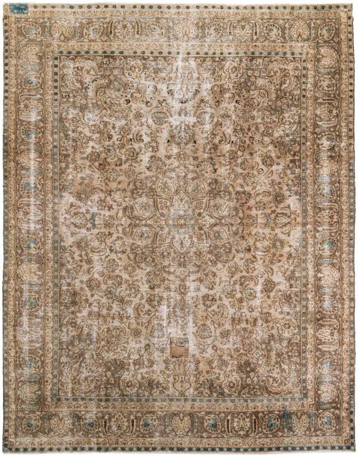 9' 5 x 12' 3 Hand Knotted Ultra Vintage Persian Wool Rug