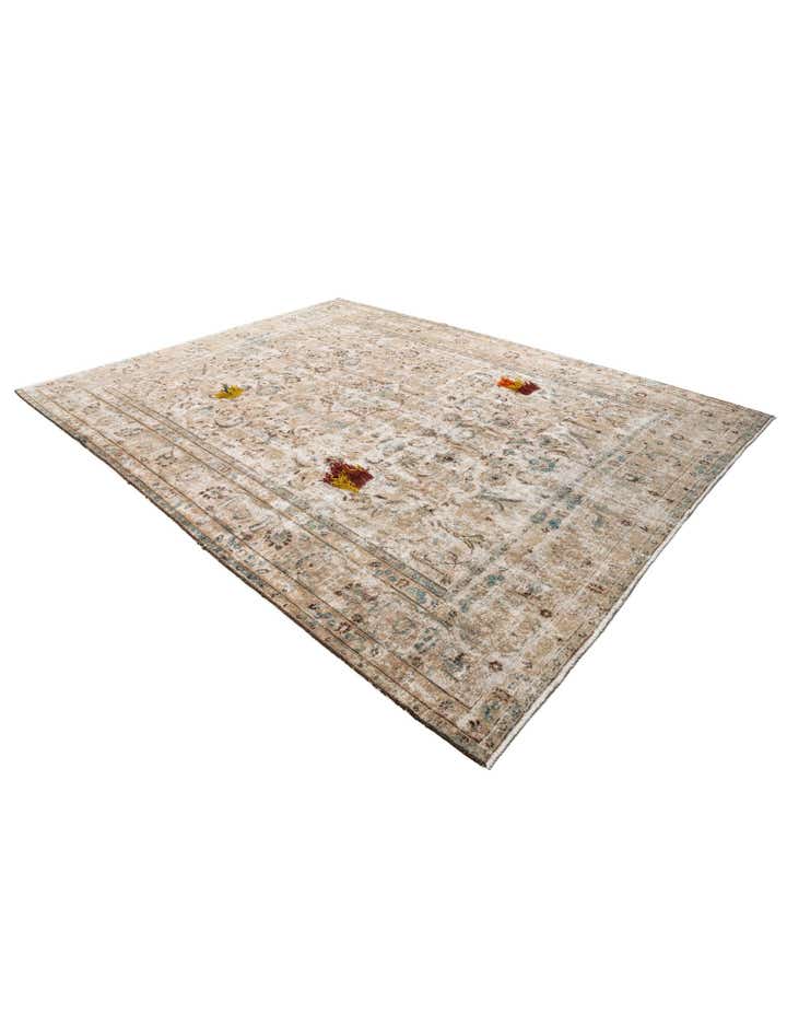 9' 7 x 12' 5 Hand Knotted Ultra Vintage Persian Wool Rug