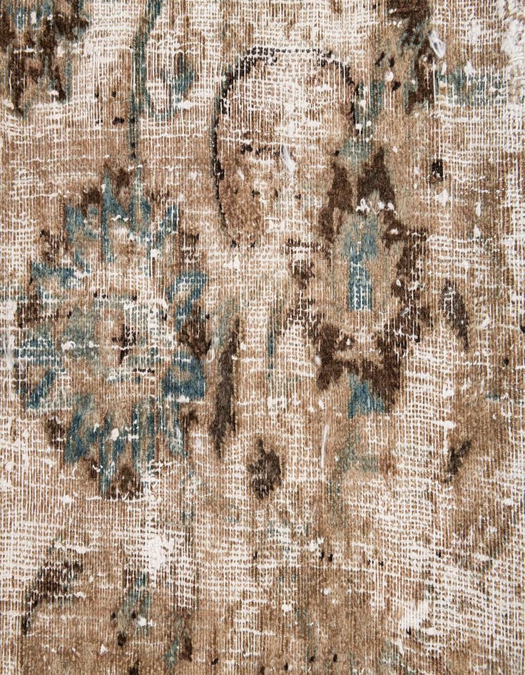 Detail image of 9' 7 x 12' 5  Hand Knotted Ultra Vintage Persian Wool Rug